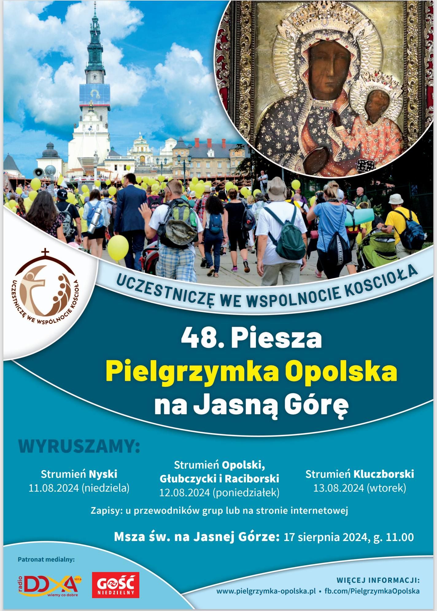 Zapraszamy na Pieszą Opolską Pielgrzymkę na Jasną Górę